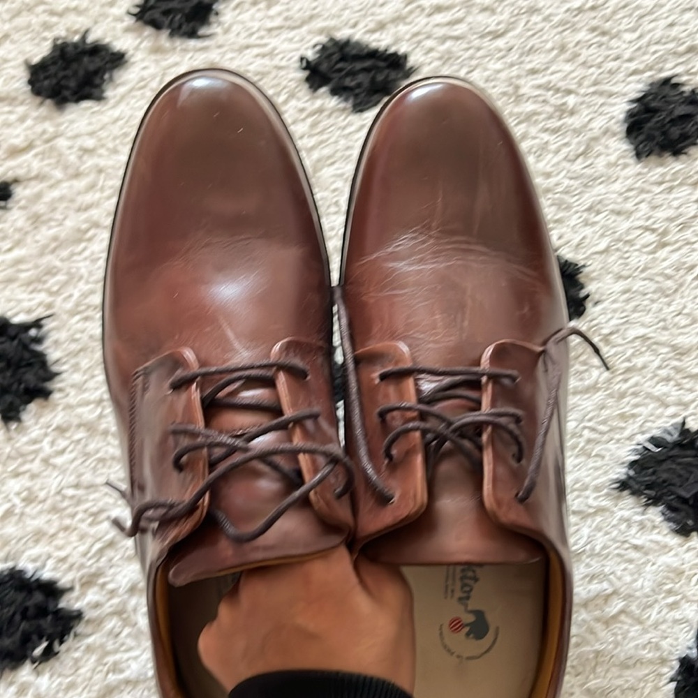 Viktor 9.5 Men's Brown Leather Dress Shoes - Picture 10 of 12